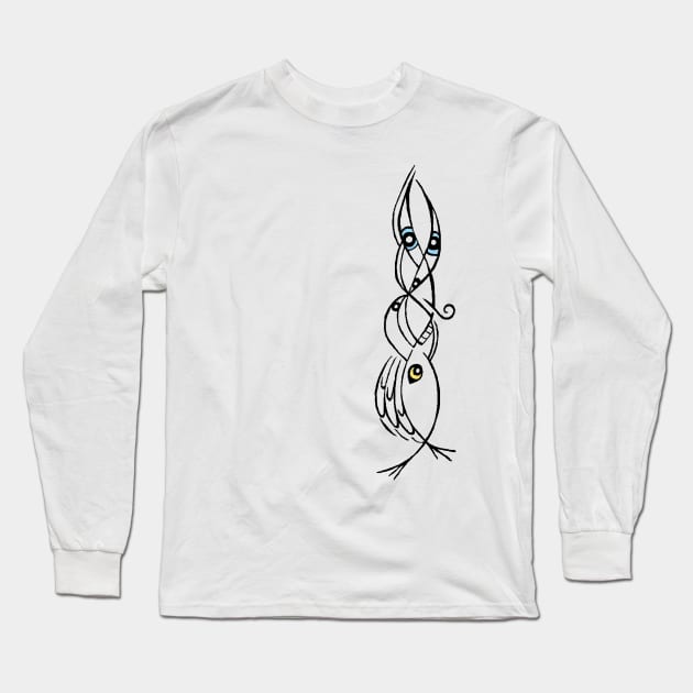 doodleflowFishBird Long Sleeve T-Shirt by ed100